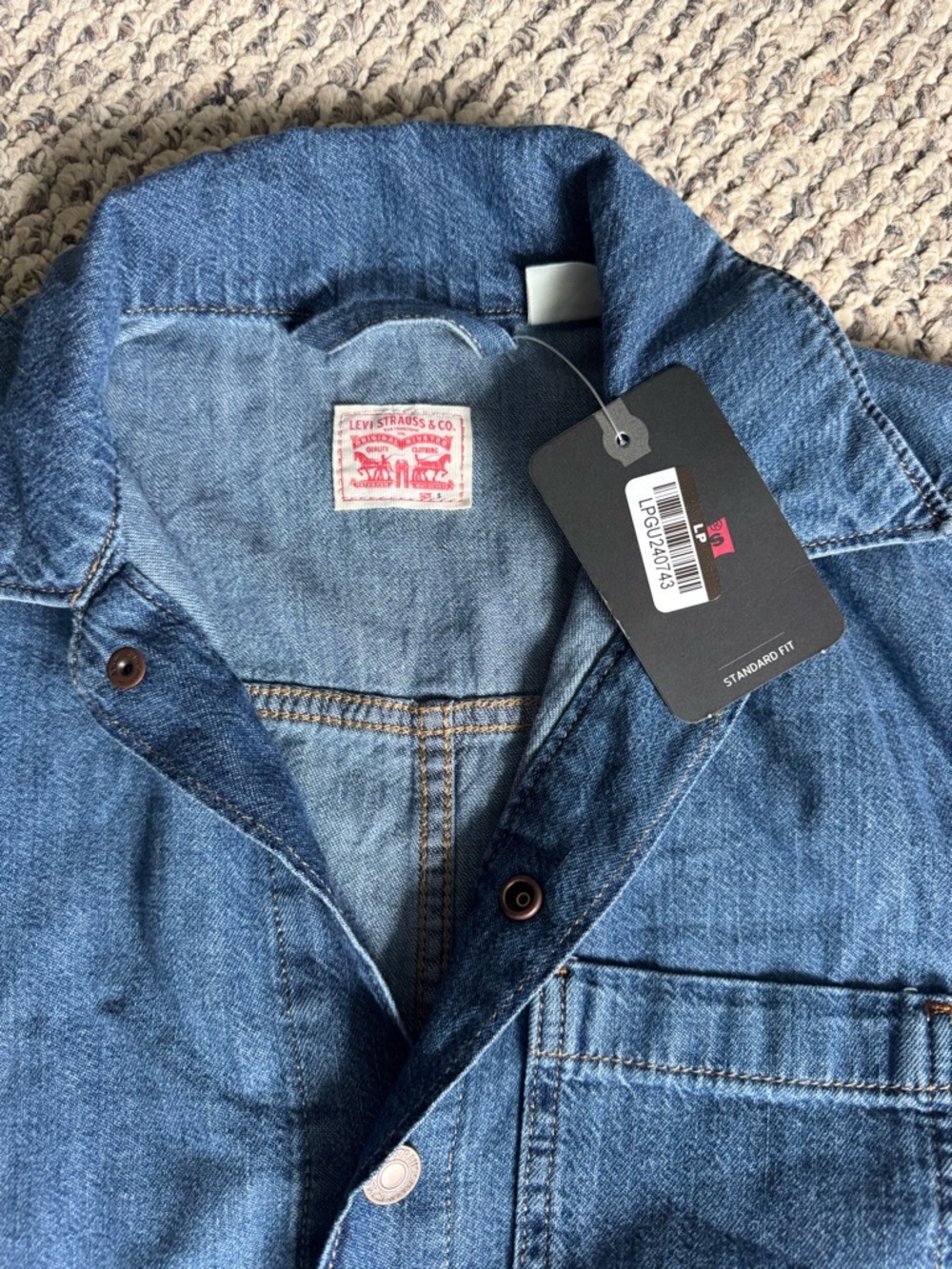 Levi’s Denim Jumpsuit NWT Small Wide Leg Utility Coveralls $89 - Picture 3 of 7